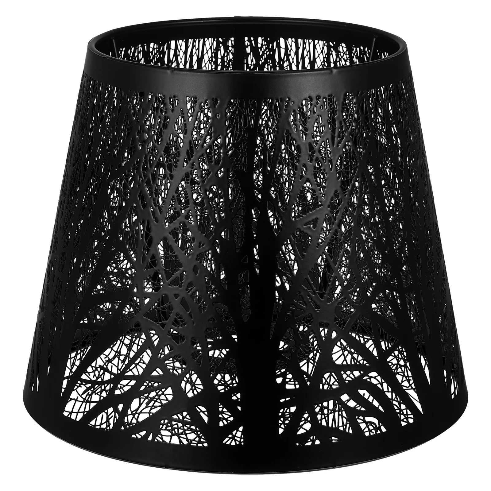 

Lampshade Metal Unique Forest Tree Branch Black Lampshades Cover with Pattern of Trees Small