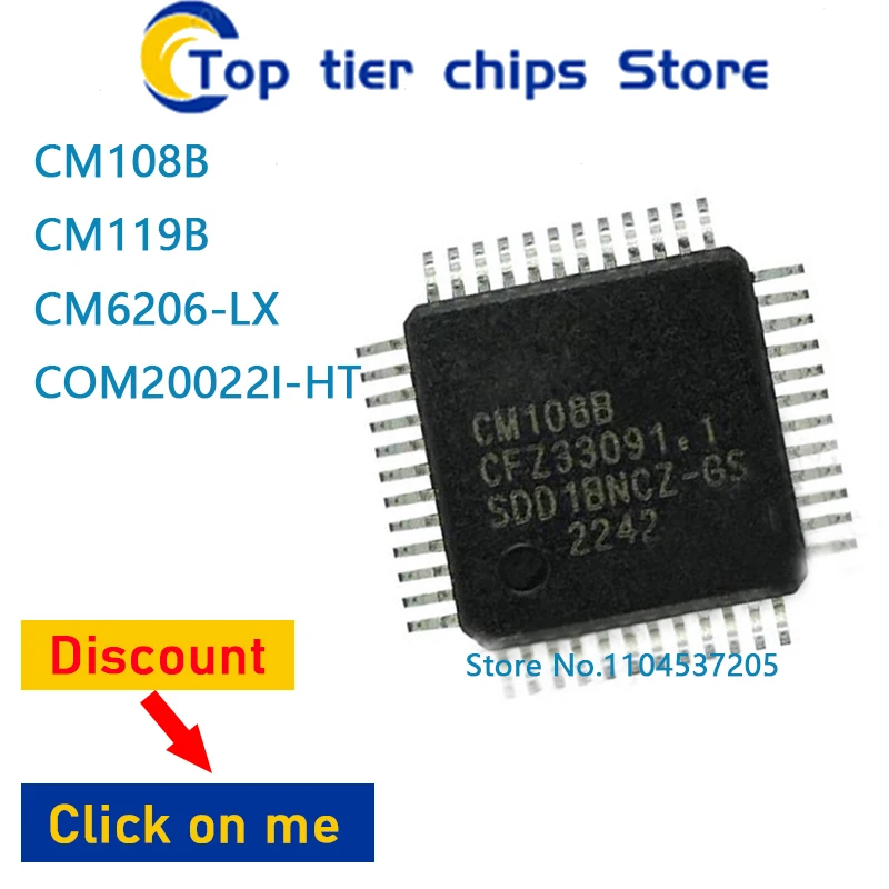 

5 шт./лот CM108B CM119B CM6206-LX COM20022I-HT QFP48 100% НОВЫЙ