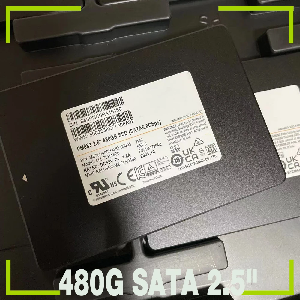 PM883 MZ7LH480HAHQ-00005 For Samsung Enterprise-class Server Solid State Hard Drive 480G SATA 2.5