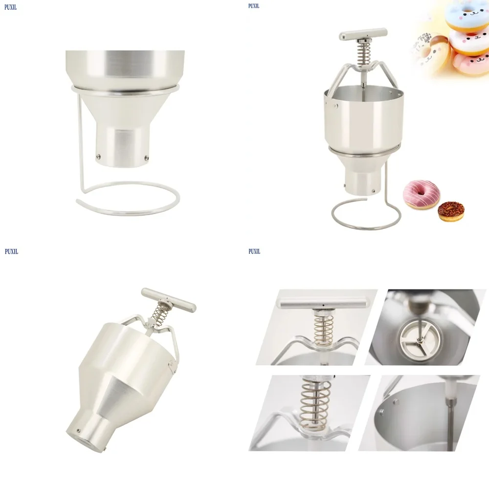 

2.5L Manual Donut Maker for Cake Batter Dispenser Stainless Steel Donut Tool with Adjustable Thickness Dough Portioning