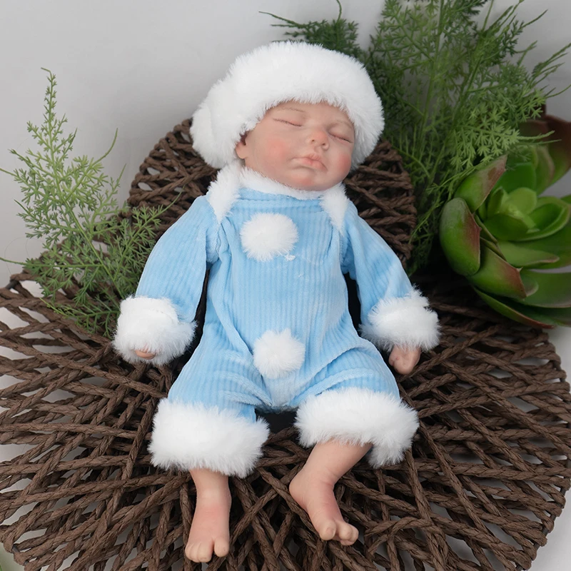 Lifelike Reborn Doll -12 inch (approximately 30.5 cm) all silicone newborn with realistic veins and sleeping positions - Real Ba