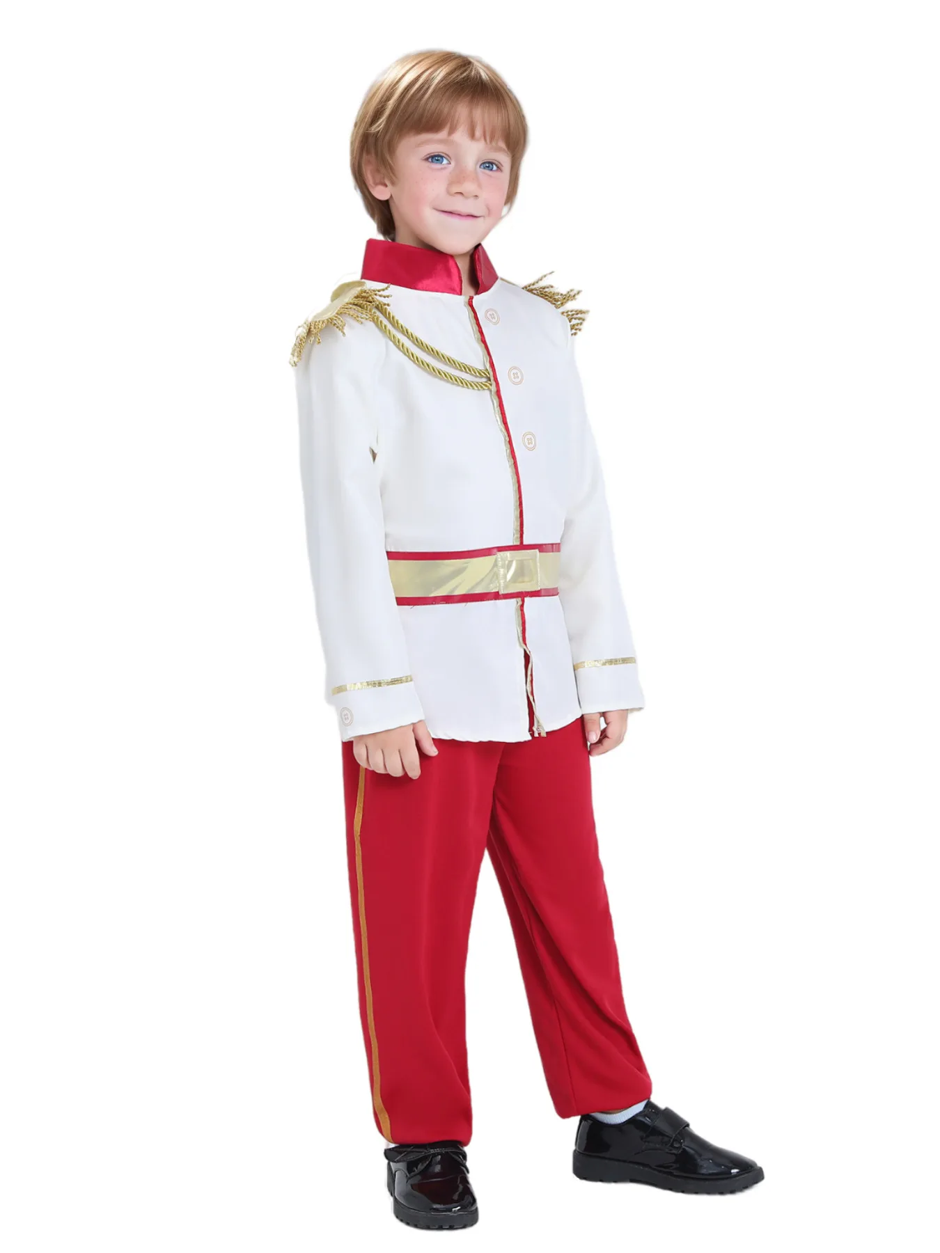 Handsome Boy Middle Ages Noble Royal Charming Prince Child Kids Carnival Party Halloween Cosplay Costumes