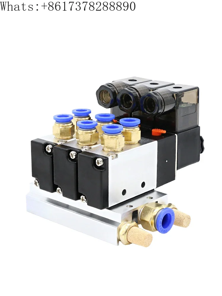 Pneumatic electromagnetic control  combination 4v210-08 solenoid  group 220V cylinder electronic valve 24V base air valve