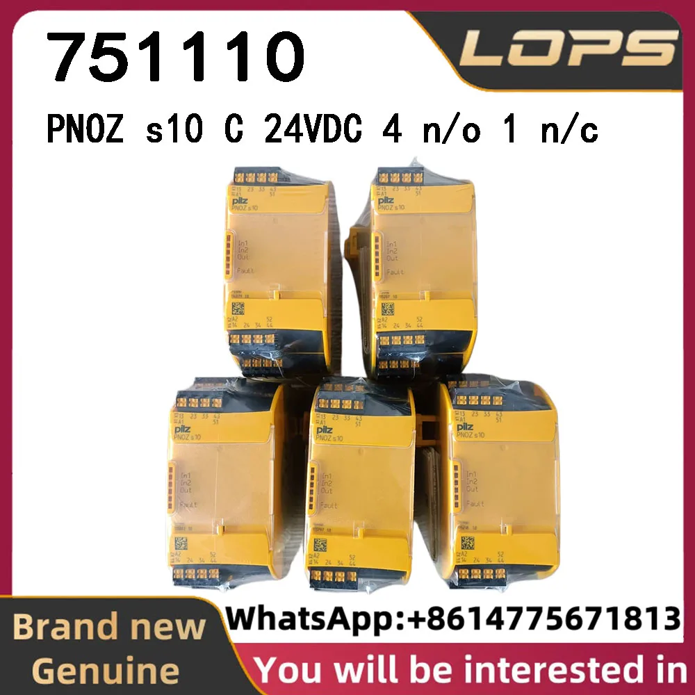 PNOZ s10 C 24VDC 4 n/o 1 n/c Pilz 751110 safety relay, brand new original genuine, large quantity in stock, welcome to inquire