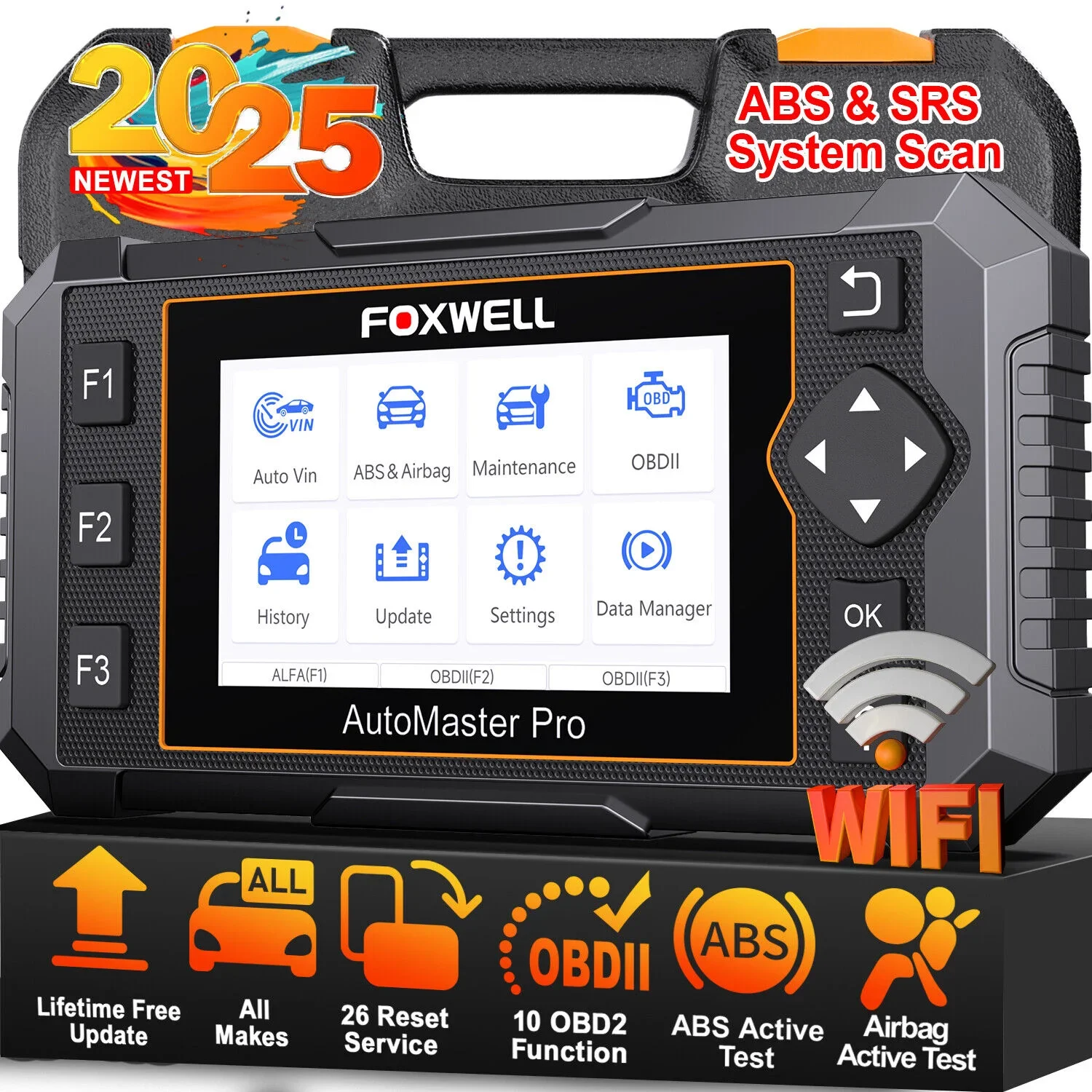 2025 Foxwell NT 650 Pro OBD2-Scanner, bidirektionaler Testcodeleser, ABS SRS-Diagnosetool, D. PF, Öl-Reset, lebenslanges kostenl