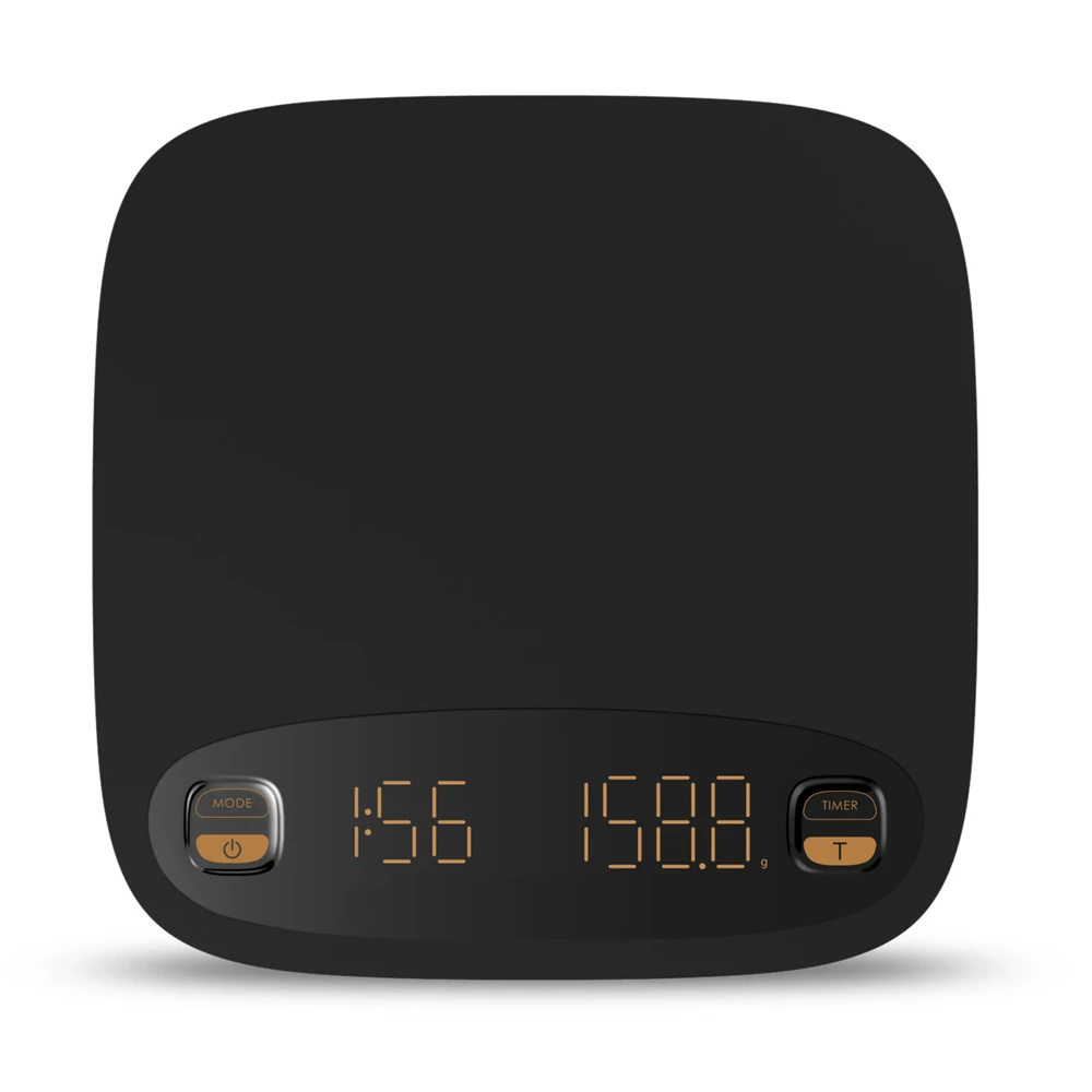 Coffee Scale with Timer USB Electronic Kitchen Scale Waterproof 2/3KG Digital Smart Scale Portable Food Weight