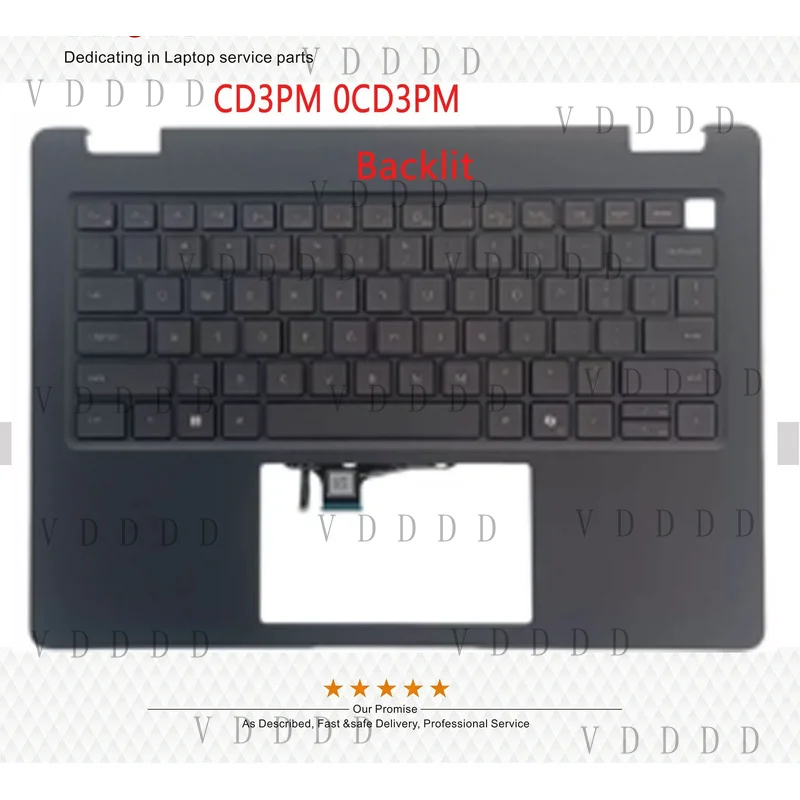 L...  0CD3PM For Dell Pro 14 PC14250 PC14255 Palmrest Cover + Backlit Keyboard