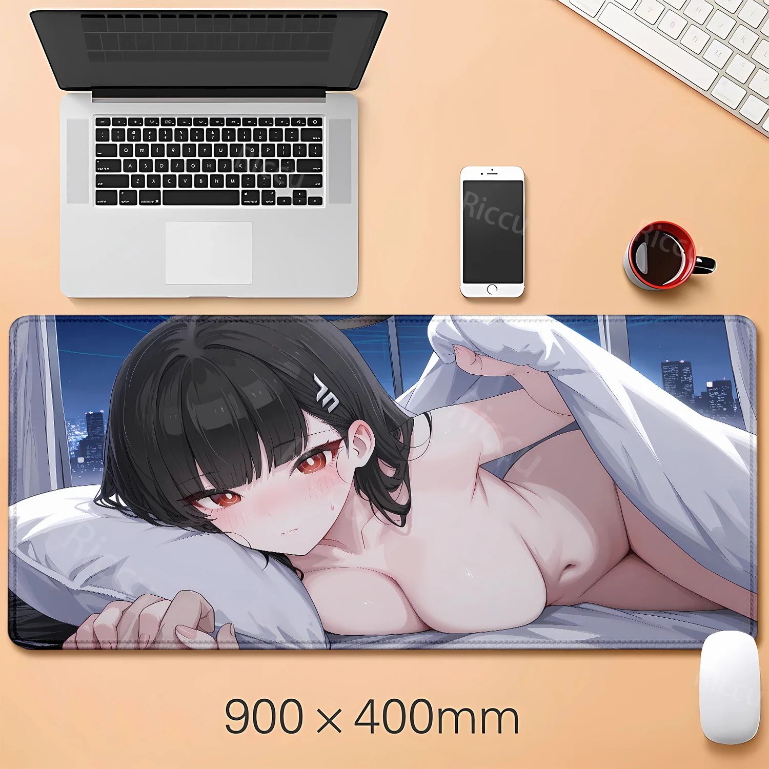 

Anime Sexy girl Tsukatsuki Rio mouse pad XXL Gaming Accessories Office Gamer Keyboard Desk Mat Non-Slip Large Rubber mousepad