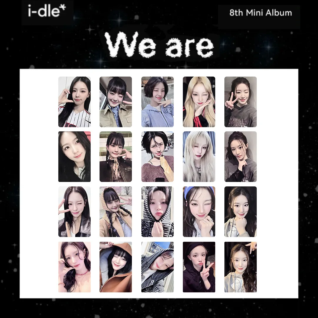 

KPOP i-dol Mini 8th Album VersionG Lomo Card Album We Are HD Photo Card Songyuqi Shuhua ChoMiYeon Minnie Fans Collect Gift Card