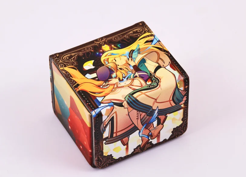 Yu-Gi-Oh! Card Sleeve Storage Box Anime Game Yugioh Arianna Exorsister Cosplay Protector Case Pu Leather Collection Box 100+