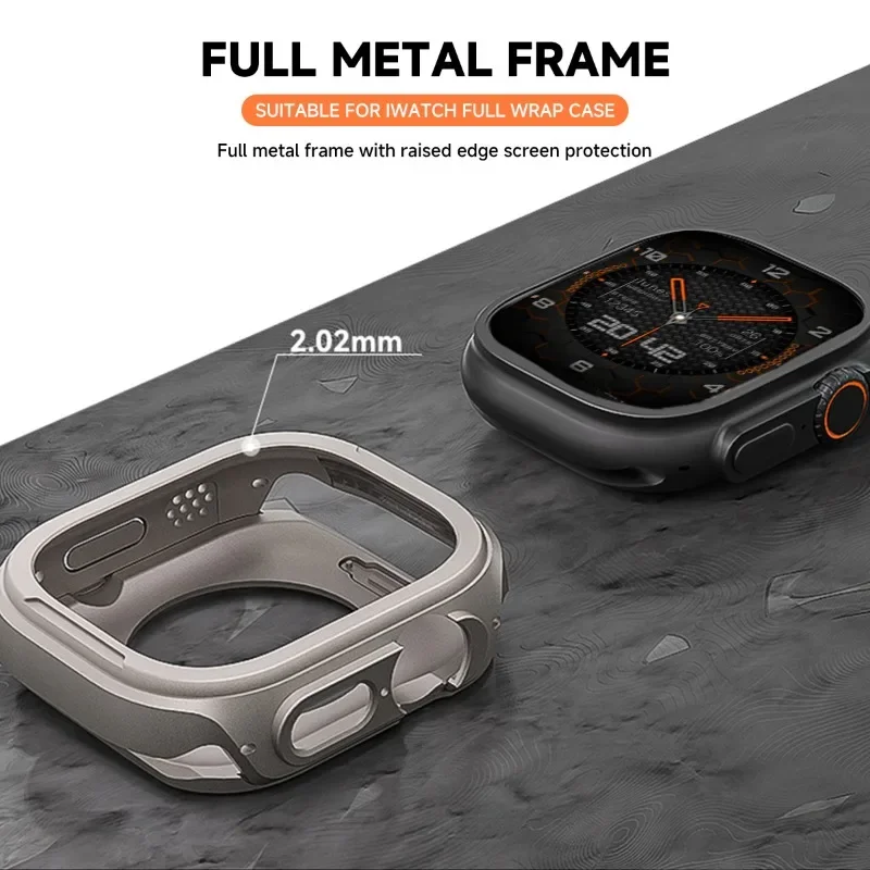 Metallgehäuse für Apple Watch 42 46 44 45 49 mm, Schutzgehäuse, Aluminiumabdeckung, Stoßstangenrahmen für IWatch-Serie 11 10 Wechseln Sie auf Ultra