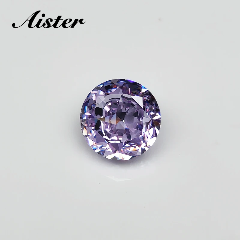 Необычный синий круглый измельченный кубический цирконий, Высокоуглеродистый лабораторный бриллиант с фианитом, драгоценный камень 4K для изготовления ювелирных изделий