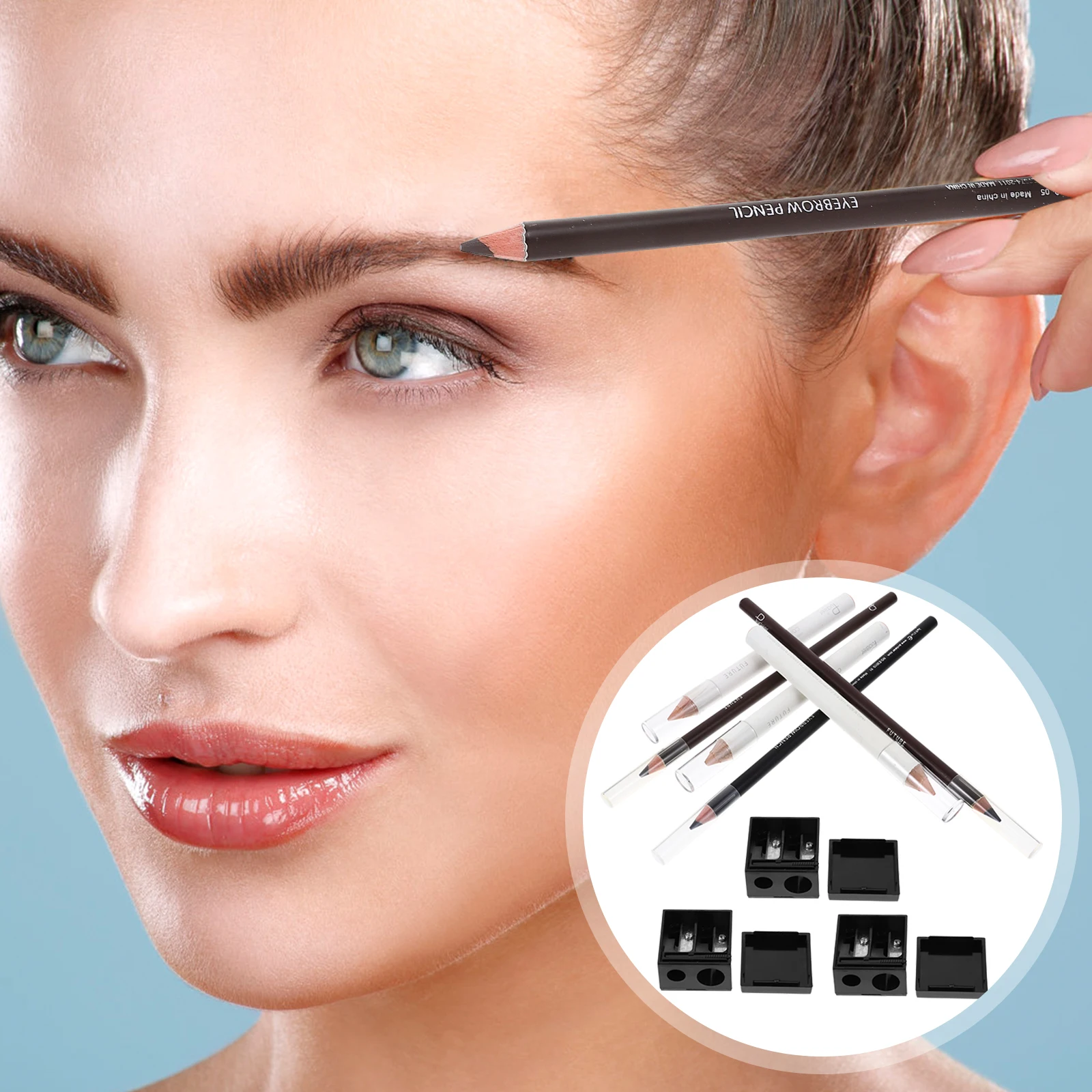قلم الحواجب المخفي مجموعة 3 مجموعات 01 01 05 مقاوم للماء الحاجب ماكياج أداة النساء مستحضرات التجميل قلم رصاص العناية بالشعر #5
