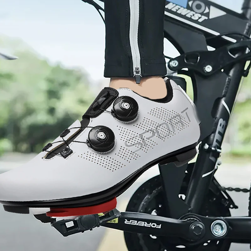 New Road Cycling Shoes Men's Outdoor Sports Riding Shoes Women's Lock-assisted Professional Hard Bottom Non-slip Bicycle Shoes