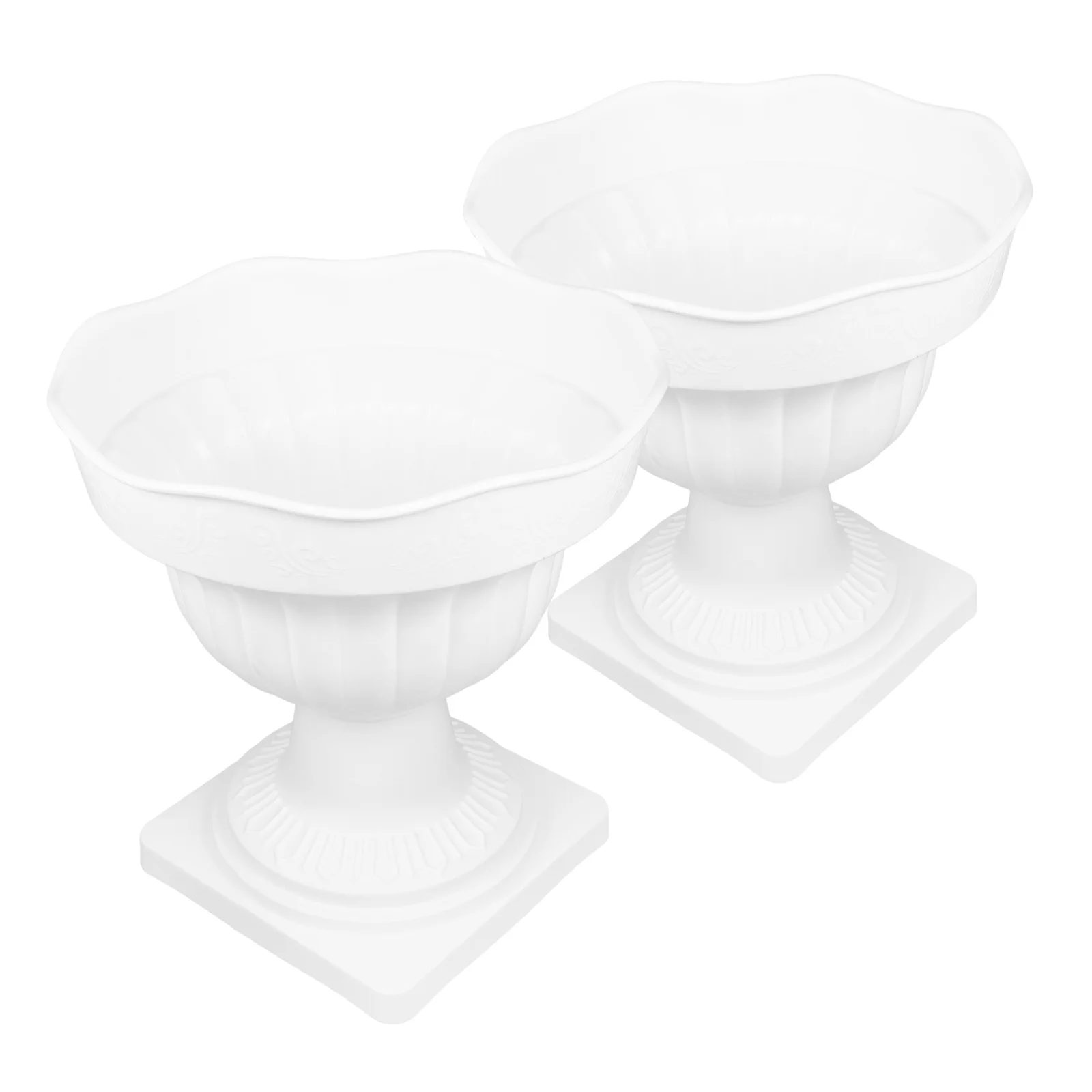 

2pcs Pillar Road Lead Decorative Flowerpot Plastic Creative Flower Pots Vintage Wedding Ceremony Home Party Plant Container