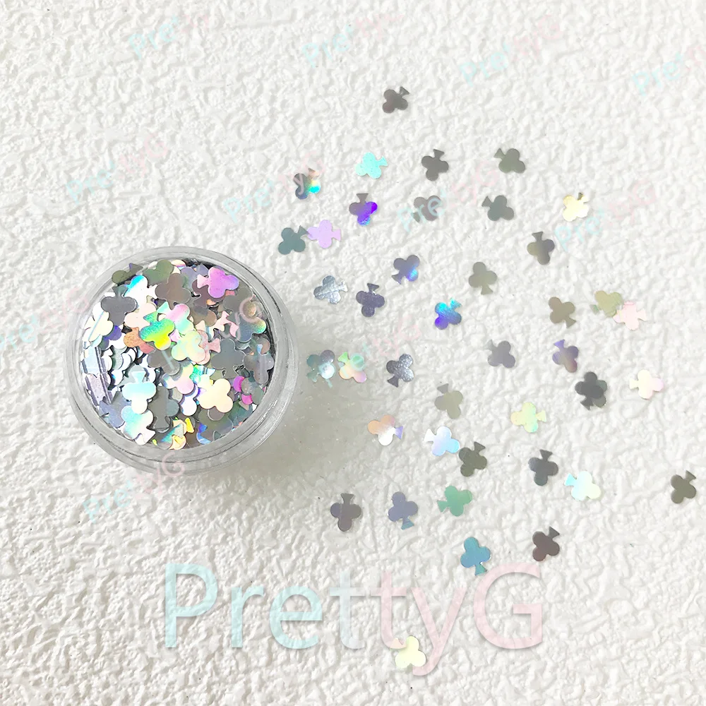 PrettyG 1 Box Joker Party Spade Diamond Club Shape Glitter Holographic Sequins For DIY Resin Nails Art Decorations Accessories