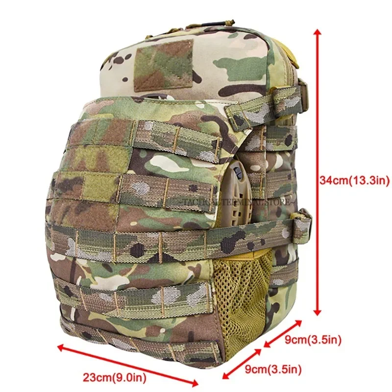 MOLLE Hydrations- und Helmtasche 3L Wasser-GP-Rucksack für taktische Plattenträger CPC AVS Weste Rücken-Zubehör Ausrüstungs-Erweiterungstasche – Detail 1