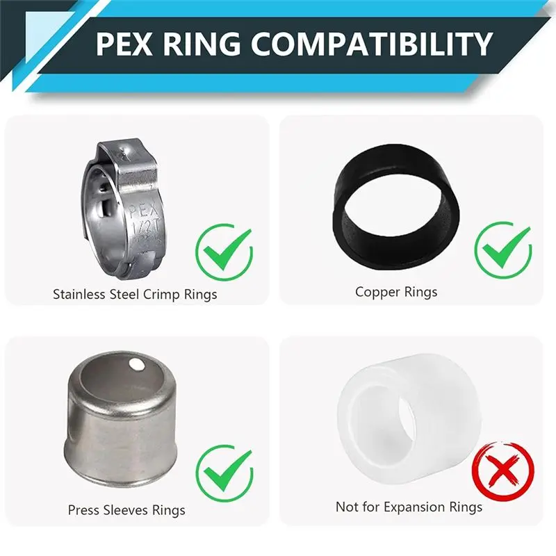 A74E-10 Pack Drop Ear Elbow Fittings PEX 1/2