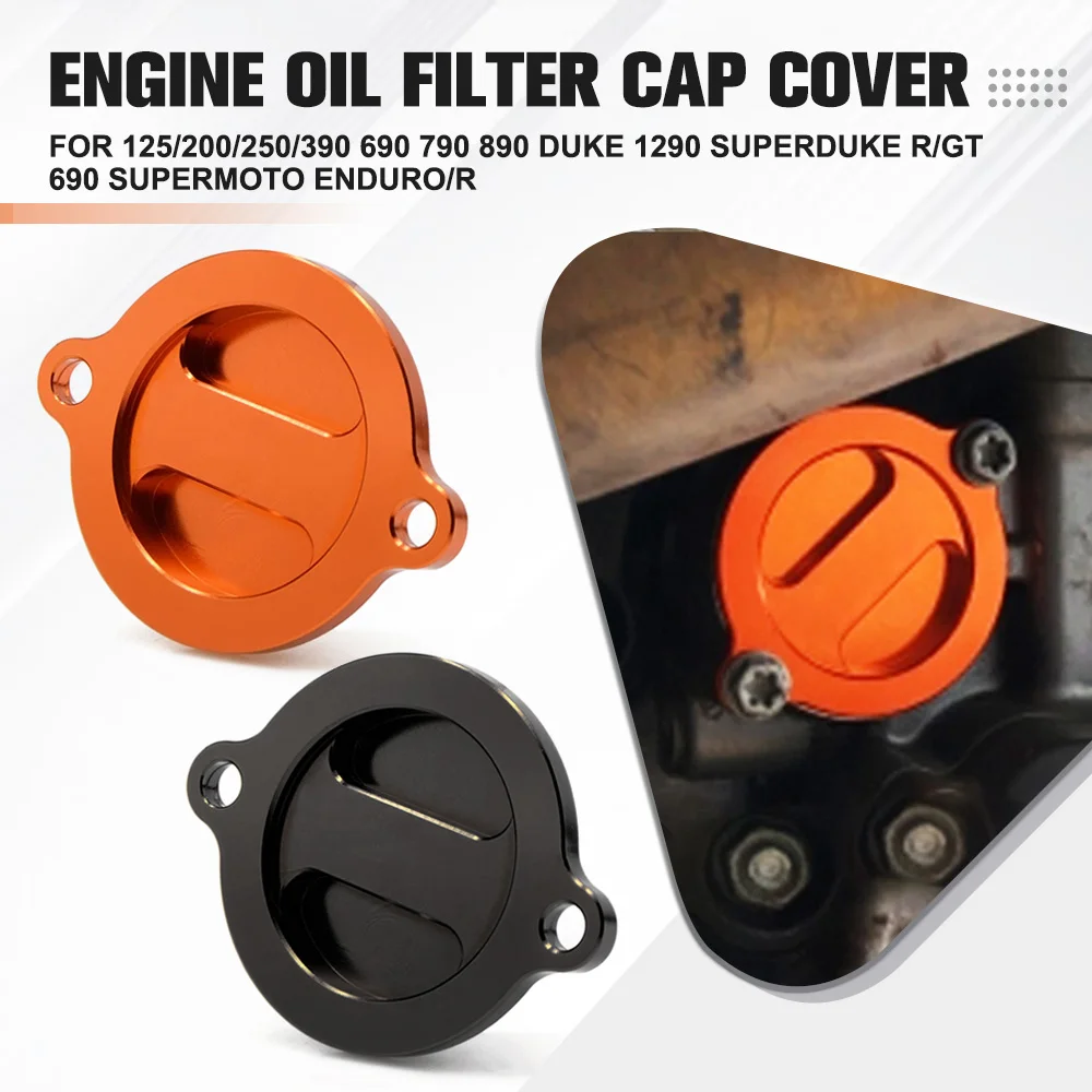 

Engine Oil Filler Cap Cover Oil Filter Plug For KTM 125/200/250/390 690 790 890 DUKE 1290 Superduke R/GT 690 SUPERMOTO ENDURO/R
