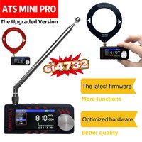 New Upgrade SI4732 0.5-108mhz Mini Pocket Radio 1.9inch IPS Screen HF SW MW VHF Radio with Antenna All Band Radio Receiver