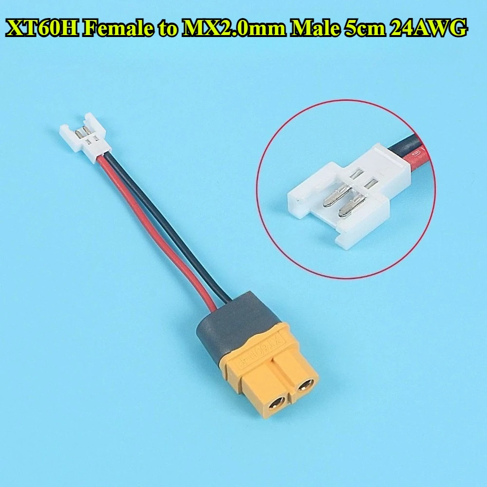 2/5Pcs/Lot XT30 XT60 T Plug To MX2.0mm Male Female Head Connector Charging Adapter Cable Converter Lead 5CM 24AWG Silicone Wire