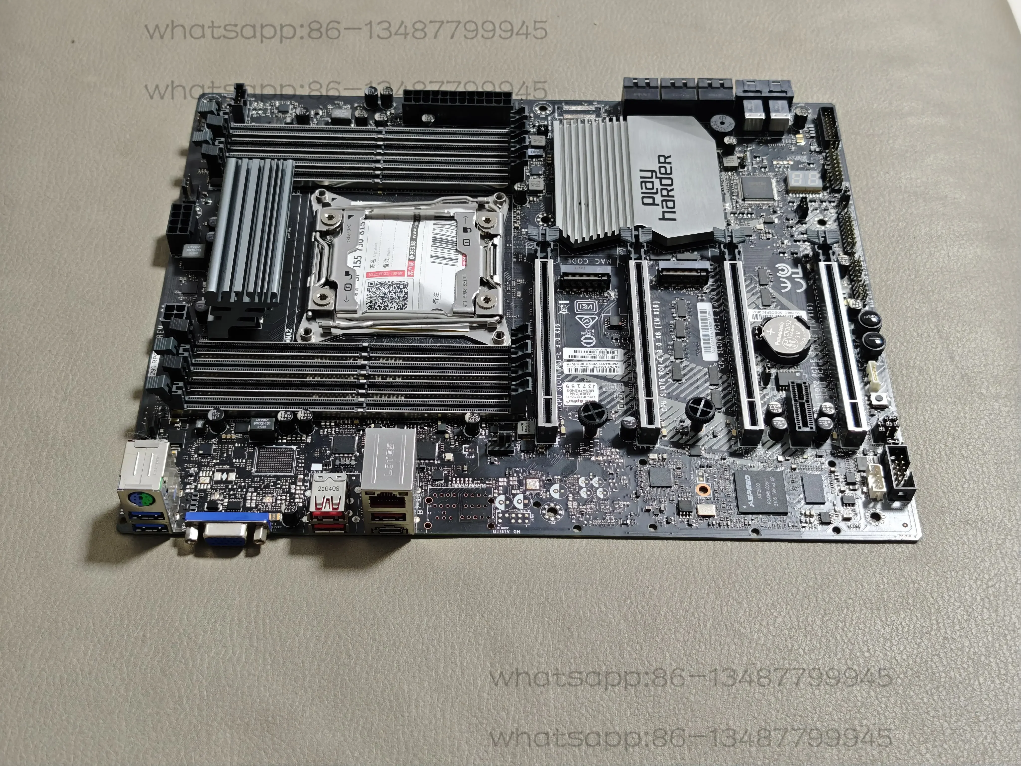 New C9X299-RPGF-L Motherboard X299 Chipset GA2066 Socket, Support I7 7800X 8700X Overclocking