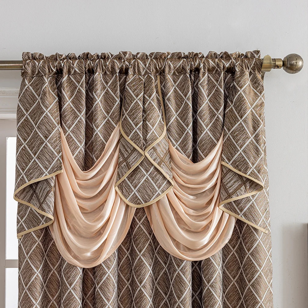 DSA jacquard curtain head blackout curtain living room bedroom