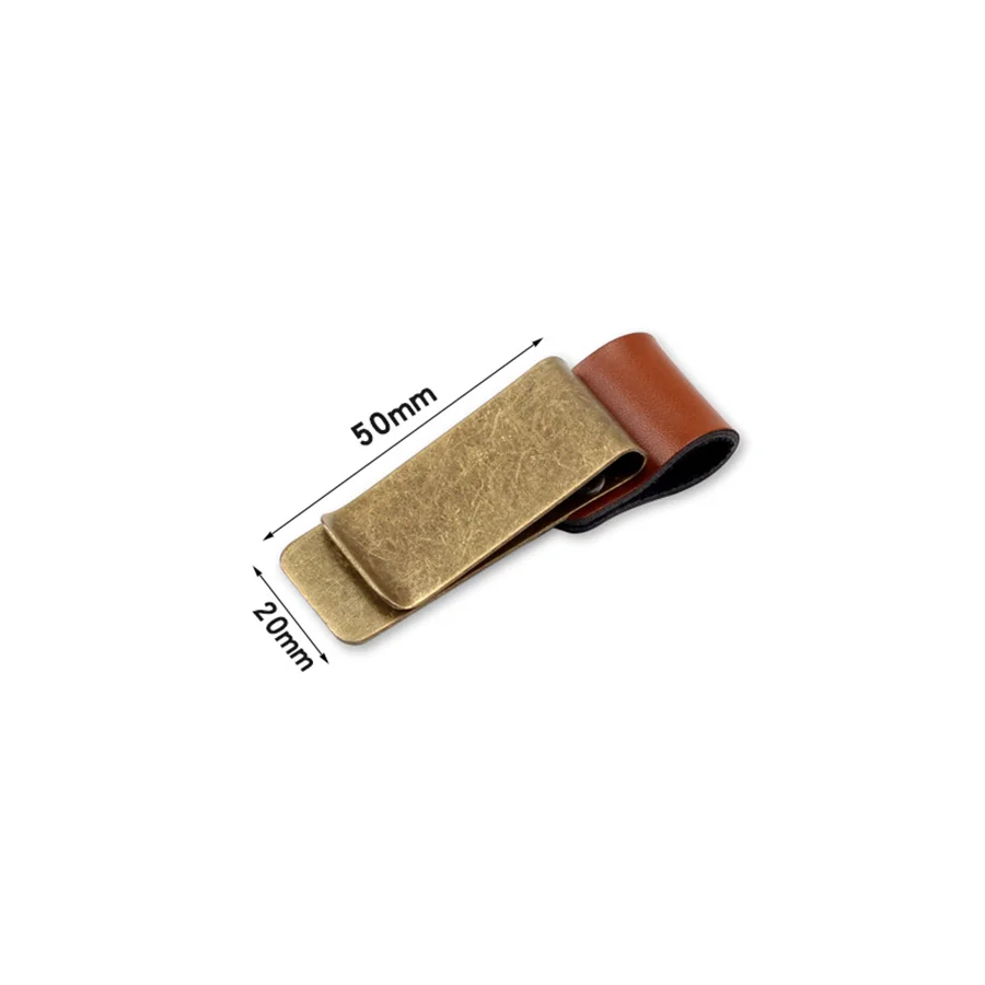 STONEGO Handgefertigter Stifthalter aus Leder und Messing, Edelstahl, Clip, Tagebuch, Notizbuch, Papierordner, Schreiben, Bürobedarf – Detail 12