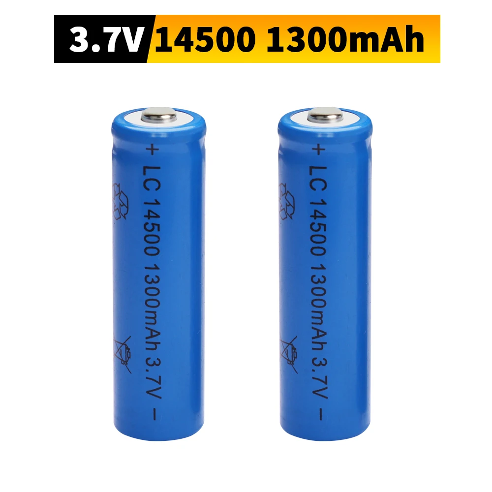 Mise à niveau de la batterie Li-ion Rechargeable au Lithium-Ion AA 3.7V 300mah 14500 pour phares de lampe de poche LED