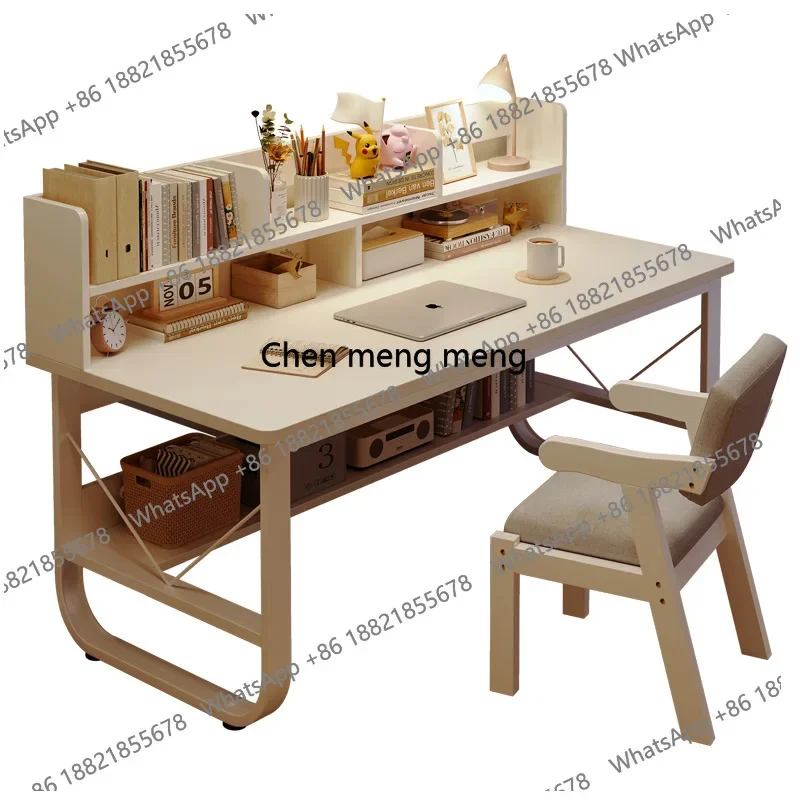 cc182 컴퓨터 책상 데스크탑 가정용 책장 일체형 학생 침실 학습용 책상 의자 세트 심플 오피스 책상