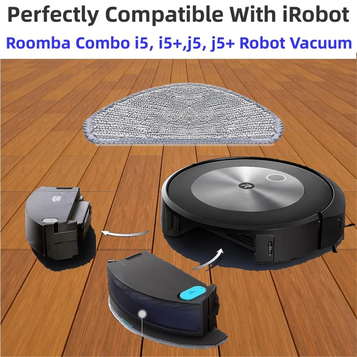 19 Uds para iRobot Roomba Combo J5, J5 + Plus, I5, I5 + Plus piezas de repuesto cepillo lateral de rodillo filtro Hepa bolsa de polvo fregona