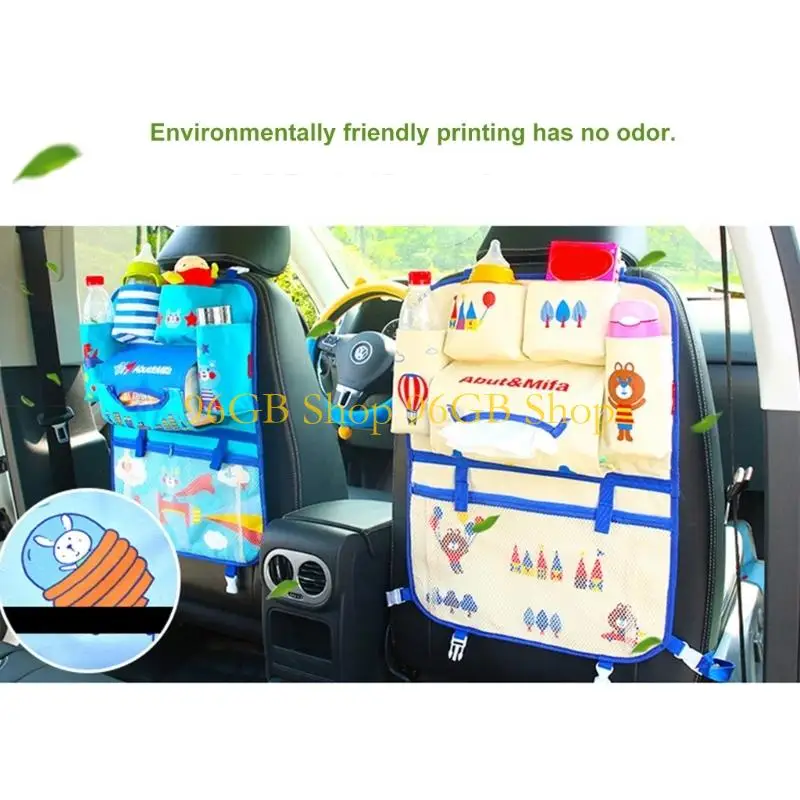 

96GB Vehicle Back Storage Bag Waterproof Oxford Fabric Organizers Nonslip Hook Suitable For SUVs Sedans MPVs