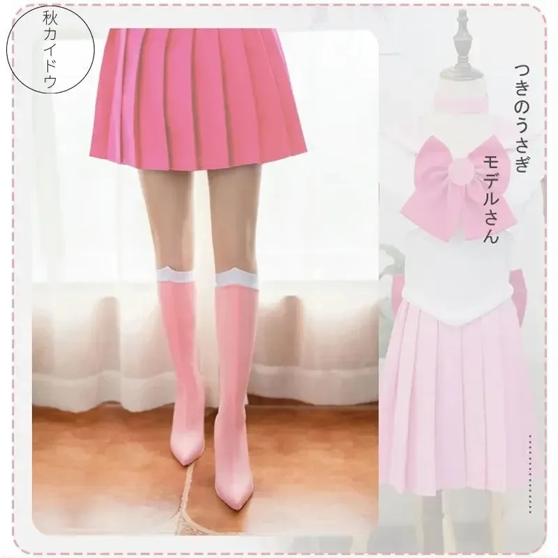 Calcetines de chica marinero de Anime, cubrezapatos de Luna para Cosplay, accesorios, medias Tsukino Usagi, trajes, adorno, Cosplay, fiesta de Carnaval de Halloween