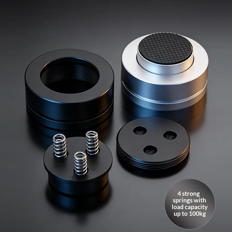 Aluminum Speaker Isolation Feet, Spring Shock Absorber Vibration Damping Pads, 100kg Load Capacity for Amplifier Turntable, 4 Pc