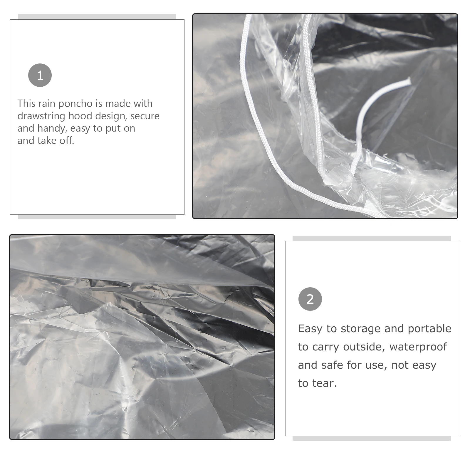

6 Pcs Thickened Compressed Raincoat Poncho Coats Adult Ponchos Bulk Disposable or for Adults