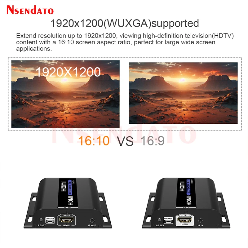 LKV383POE V5.0 1080p @ 60Hz 120M HDM POE extensor sobre IP Cat6 Ethernet Switch HDMI Video transmisor y receptor Kit para PC TV