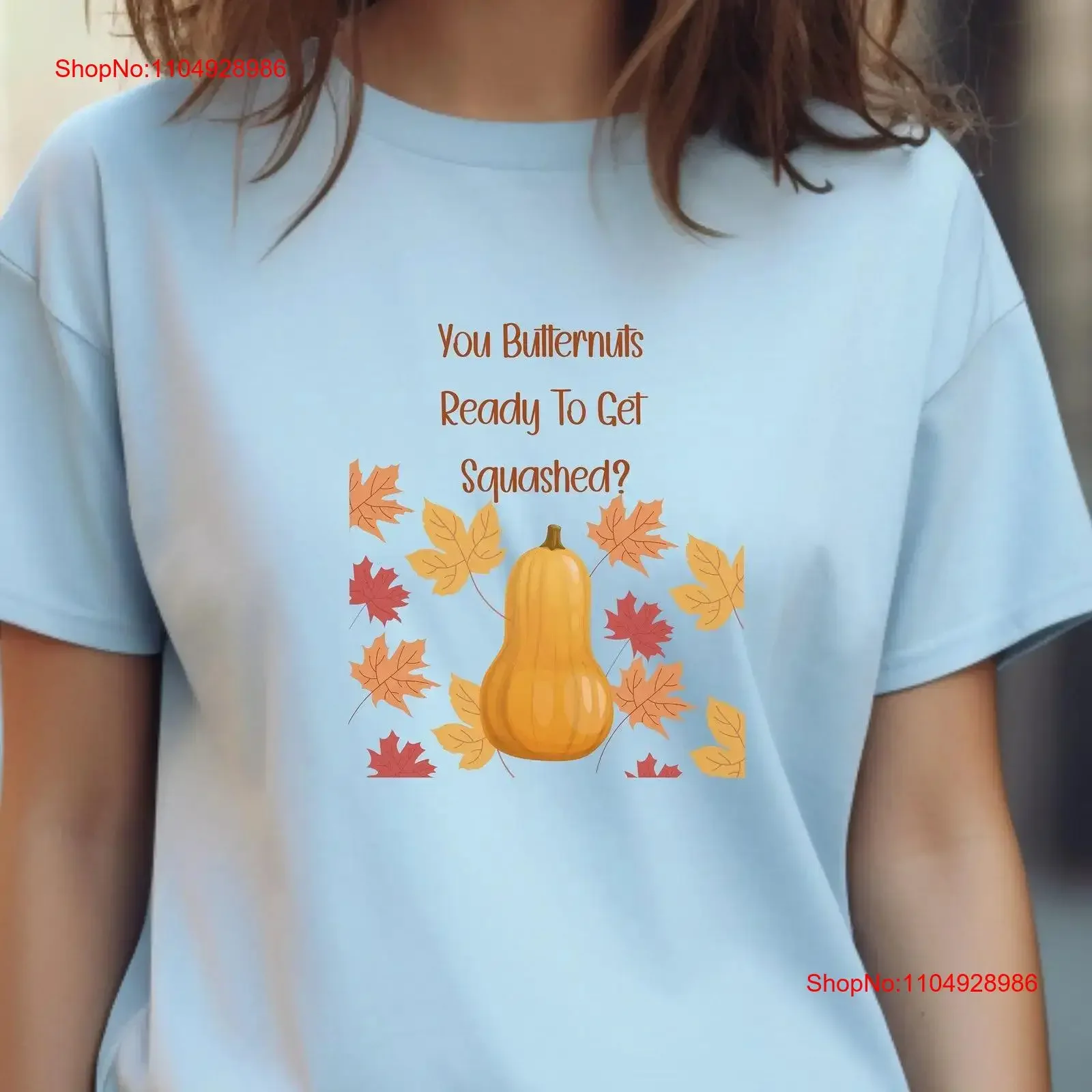 

Squash Fall Leaves T Shirt Autumn Butternuts Ready Harvest Season Thanksgiving Pumpkin Apparel Halloween Vegetable Top vintage