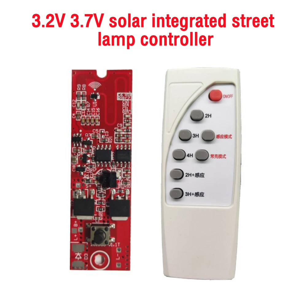 3.2V/3.7V Solar Lamp Controller Drive Circuit Board with Remote Control Street Lamp Controller Module for Solar Landscape Lights