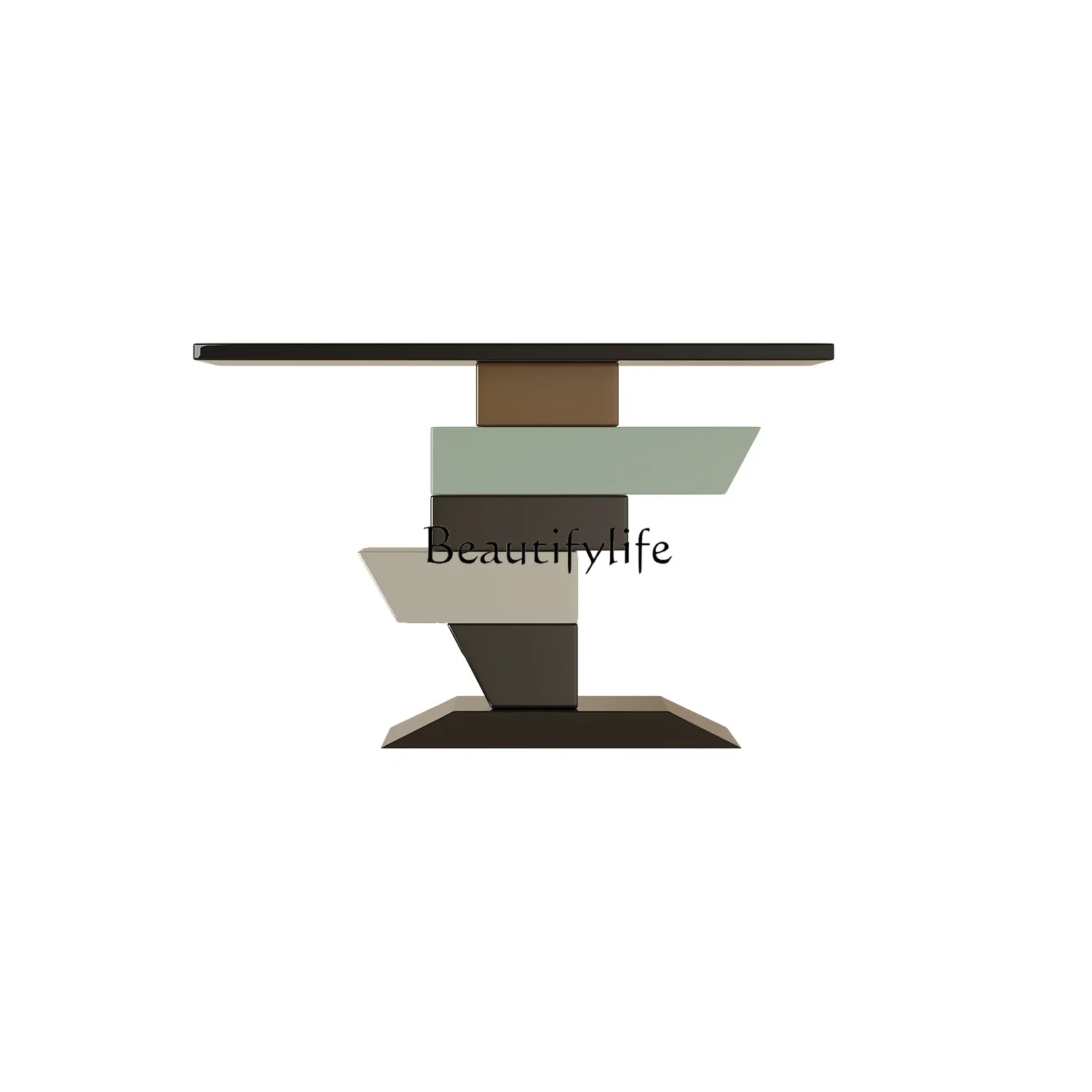 

FG10Light luxury Italian cylinder entrance table Villa hotel lobby entry color entrance table