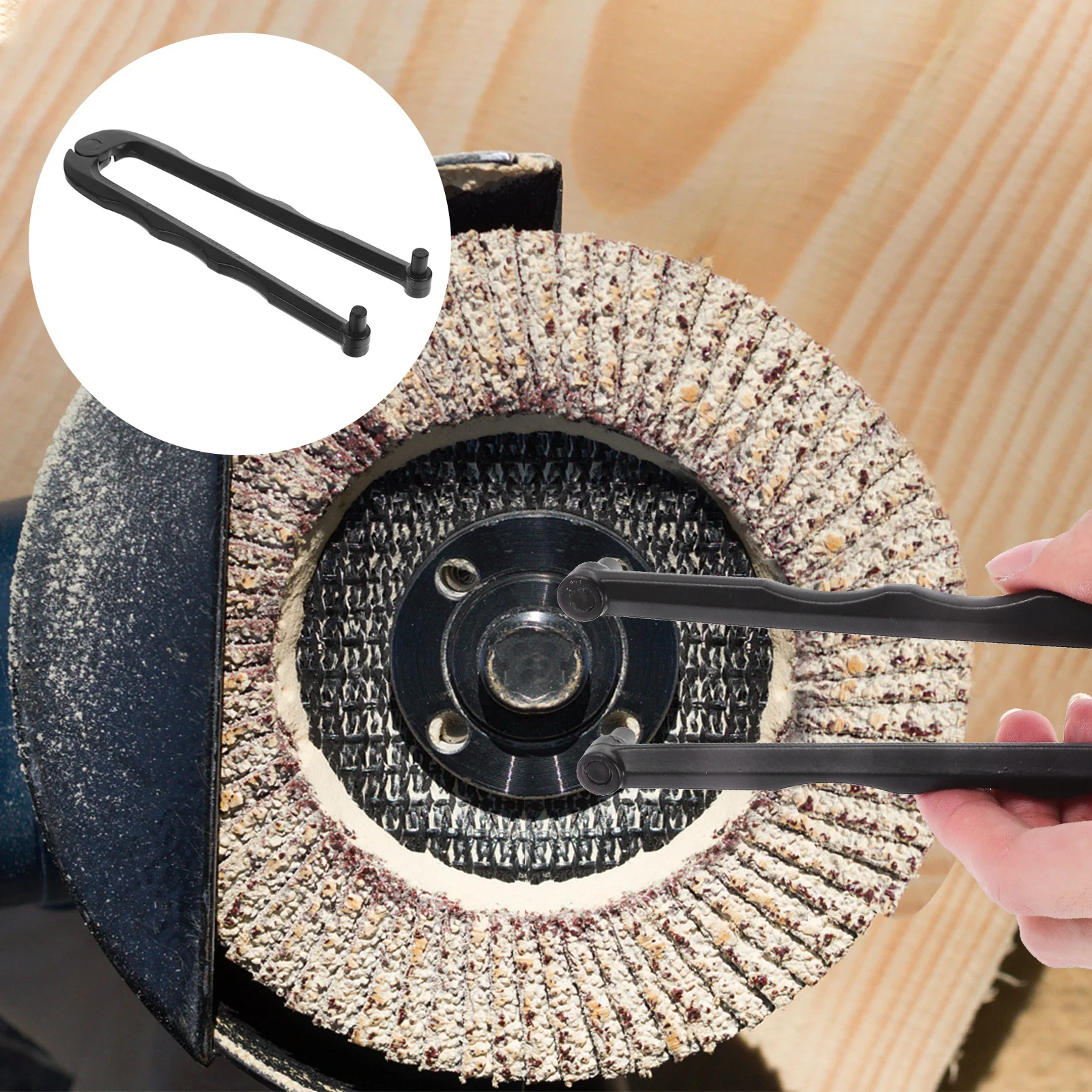 

Adjustable Face Spanner Wrench 6Mm Angle Grinder Removal Tool For Backing Pad Discs Strong Handle Compact Design Service