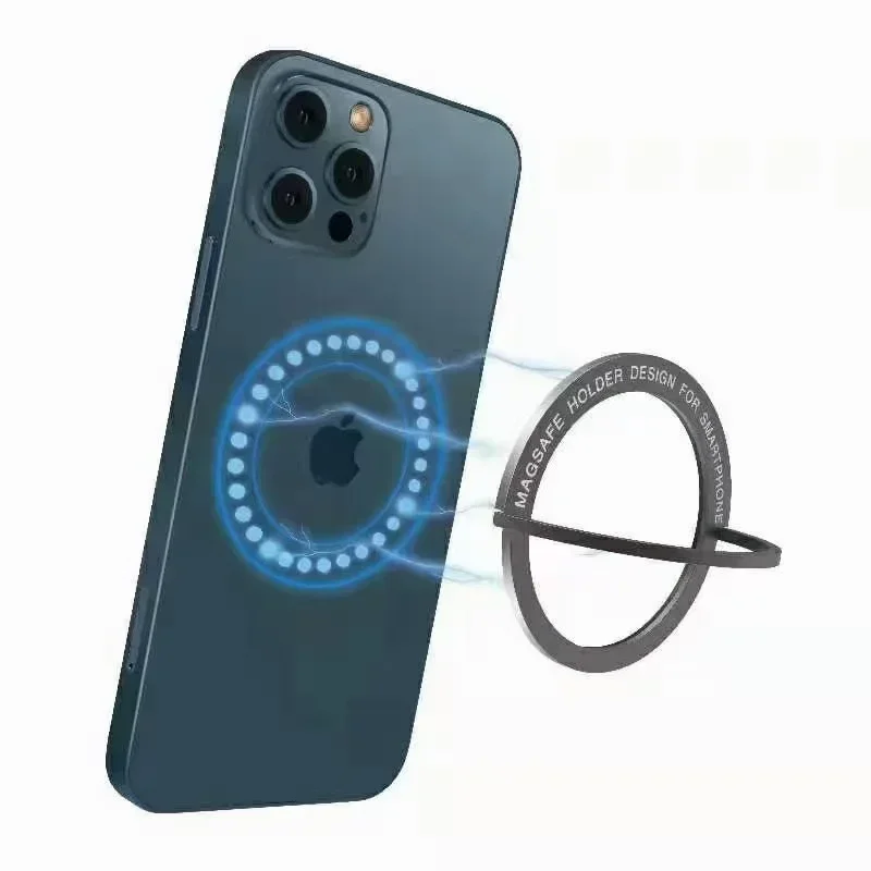 حامل هاتف معدني دائري لسطح المكتب المحمول ، حامل حلقة قابل للطي ، حامل سيارة قابل للدوران ، حامل لهاتف آيفون 14 ، شاومي ، هواوي ، سامسونج