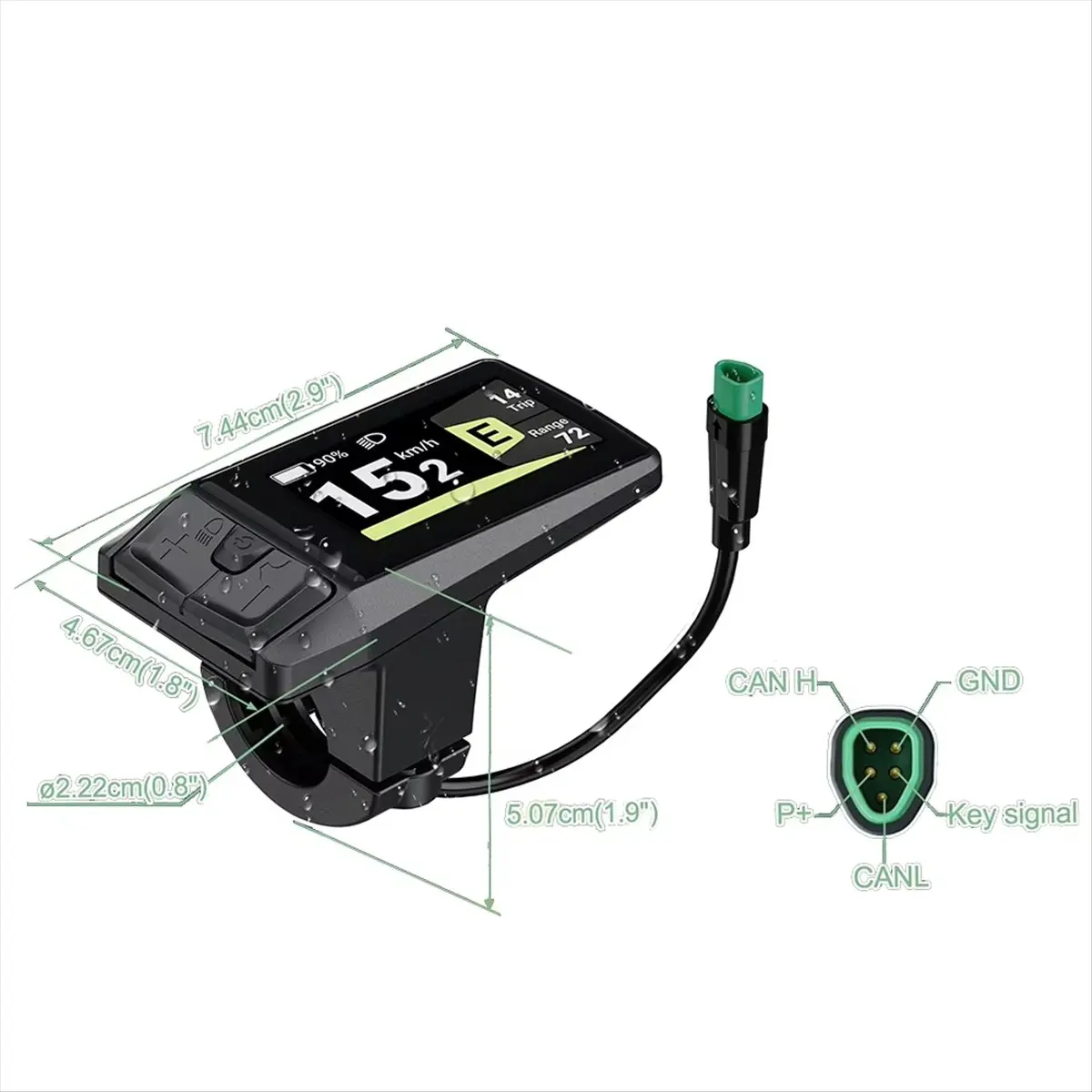 A1727F Perfect ★◀◁CAN Protocol E-Bike Display Cycling Accessories Can Protocol Display for Ebike Bicycle Computer PAS Levels 0-7