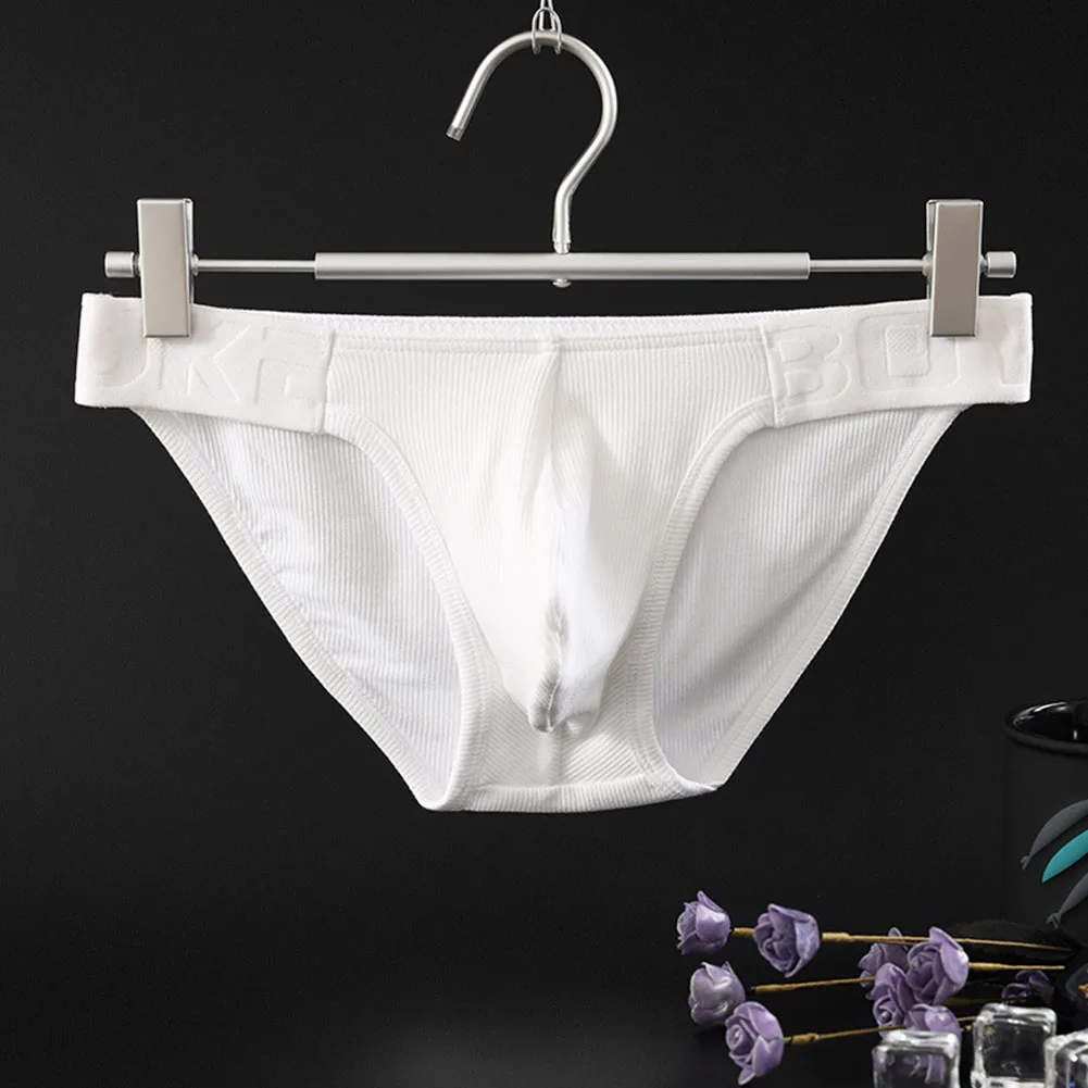 For Everyday Use XL 2XL Ribbed Briefs Breathable Classic Style Briefs Low Rise Underpants Ribbed Design Briefs