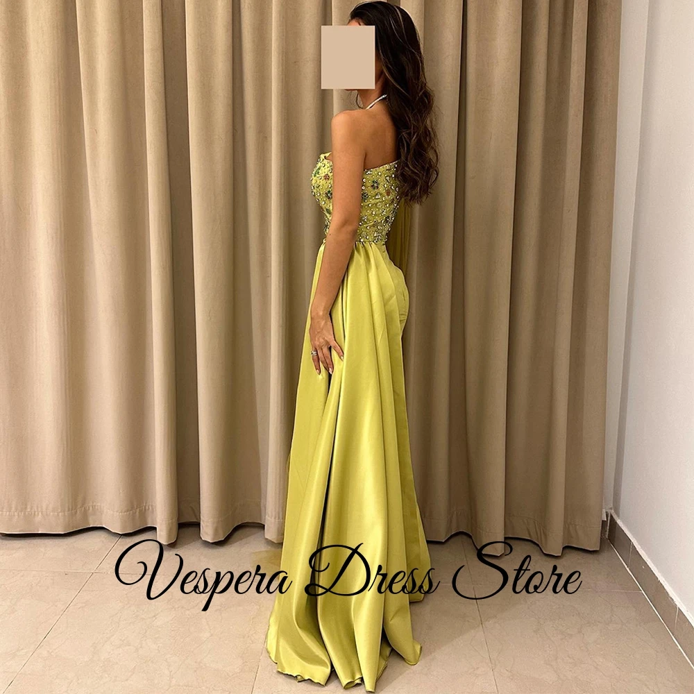 فستان سهرة مطرز بالكريستال اللامع حسب الطلب فساتين رسمية لحفلات العودة للوطن بكتف واحد رائعة لحفلات واتو