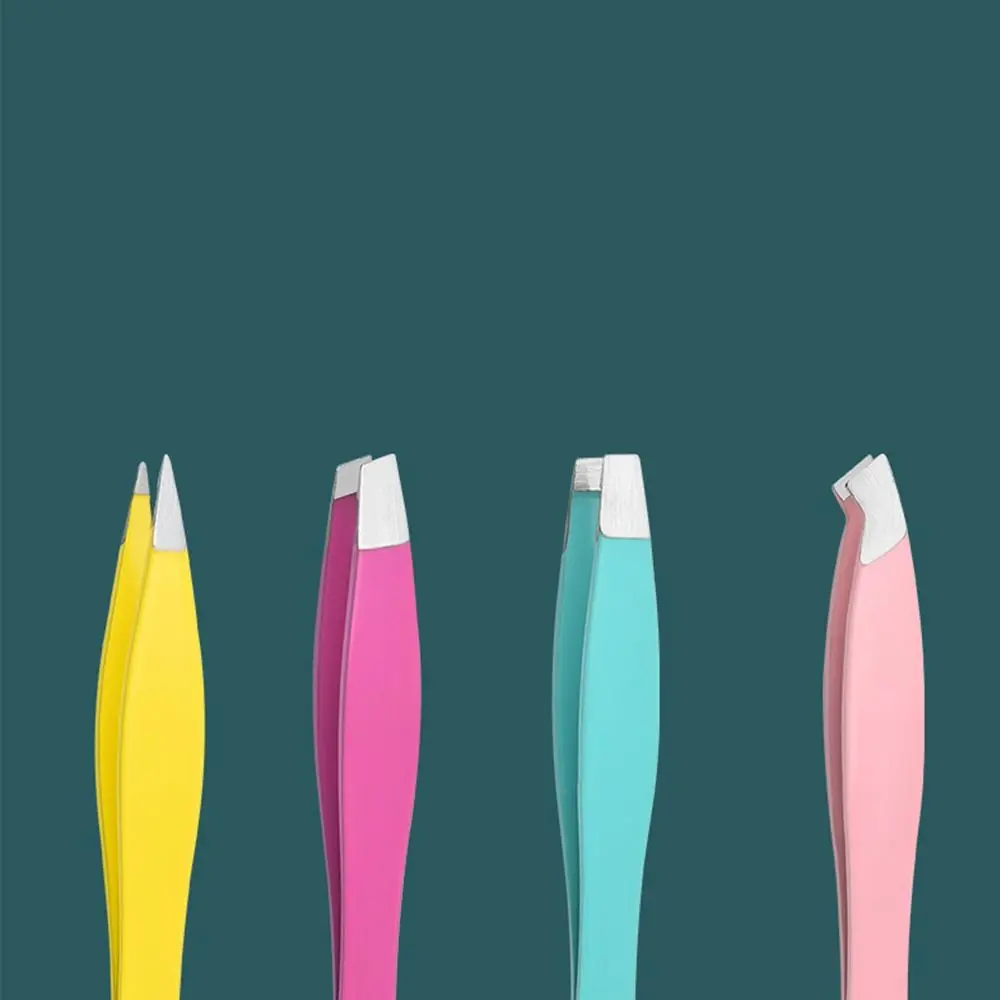 헤어 및 수염 제거용 눈썹 핀셋 속눈썹 연장용 트리밍 도구 컬러풀한 스테인리스 스틸