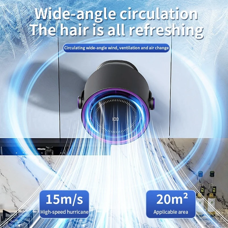 Kipas Sirkulasi 3in1 dengan Klip Kipas Meja Mini 100 Kecepatan yang Dapat Disesuaikan B