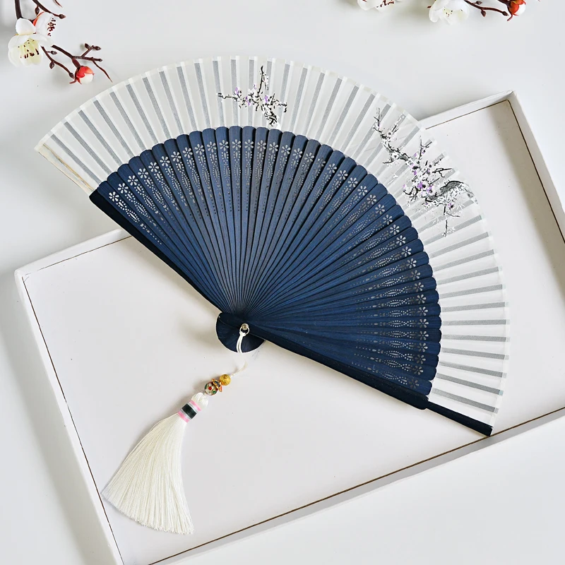 

Elegant Chinese Style Fan Folding Women's Ancient Portable Hanfu Japanese Photo Props Friends Birthday Present