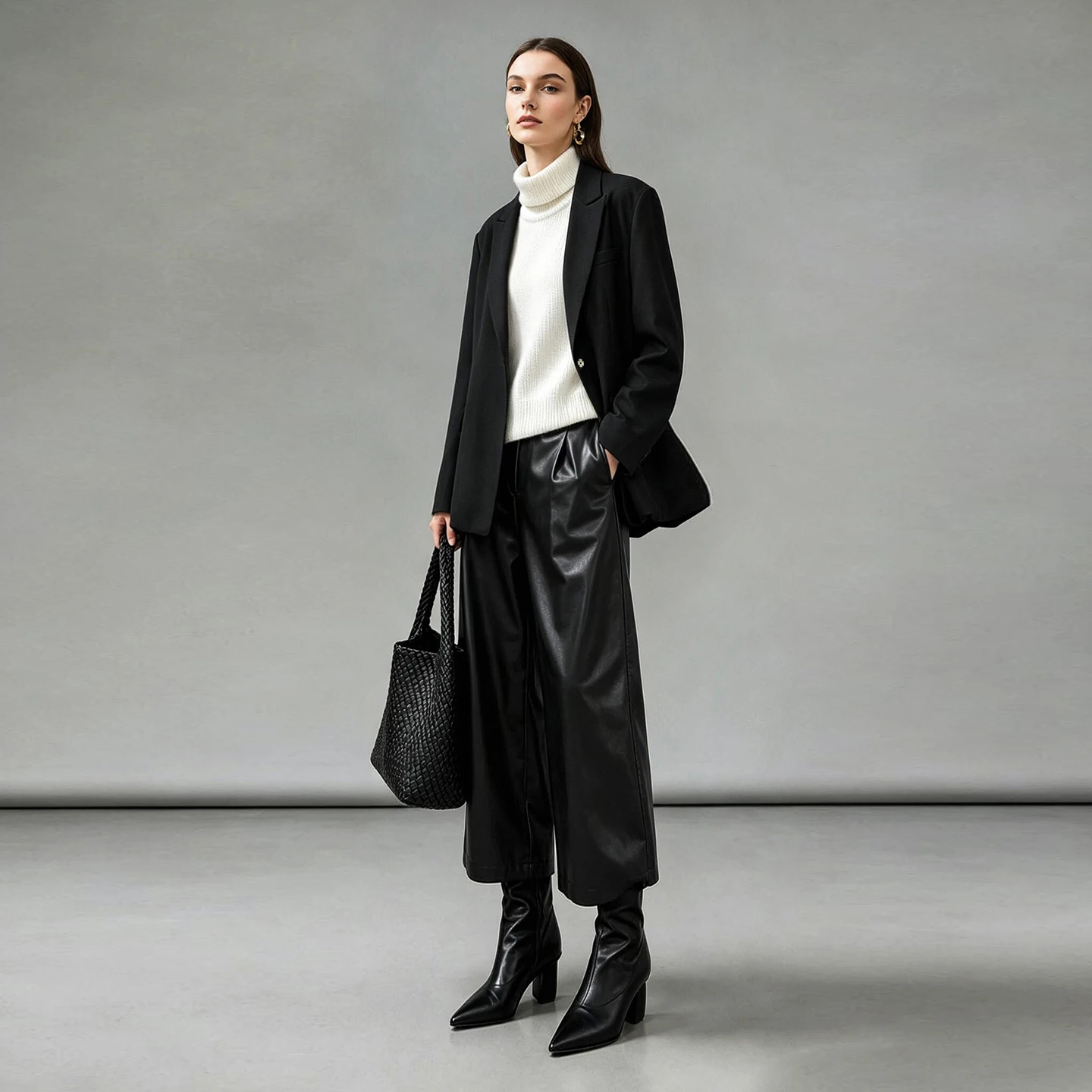 Amii Women Blazer 2026 Autumn New Sharp Commuter Jackets Notched Lapel Metal Buttons Minimalism Women Outerwear Coats 12643012