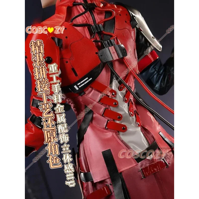 Game Wuthering Waves Scar Cosplay Costume Wig Uniform Armor Fractsidus Overseer Member Huanglong NPC Halloween Party Men Suit