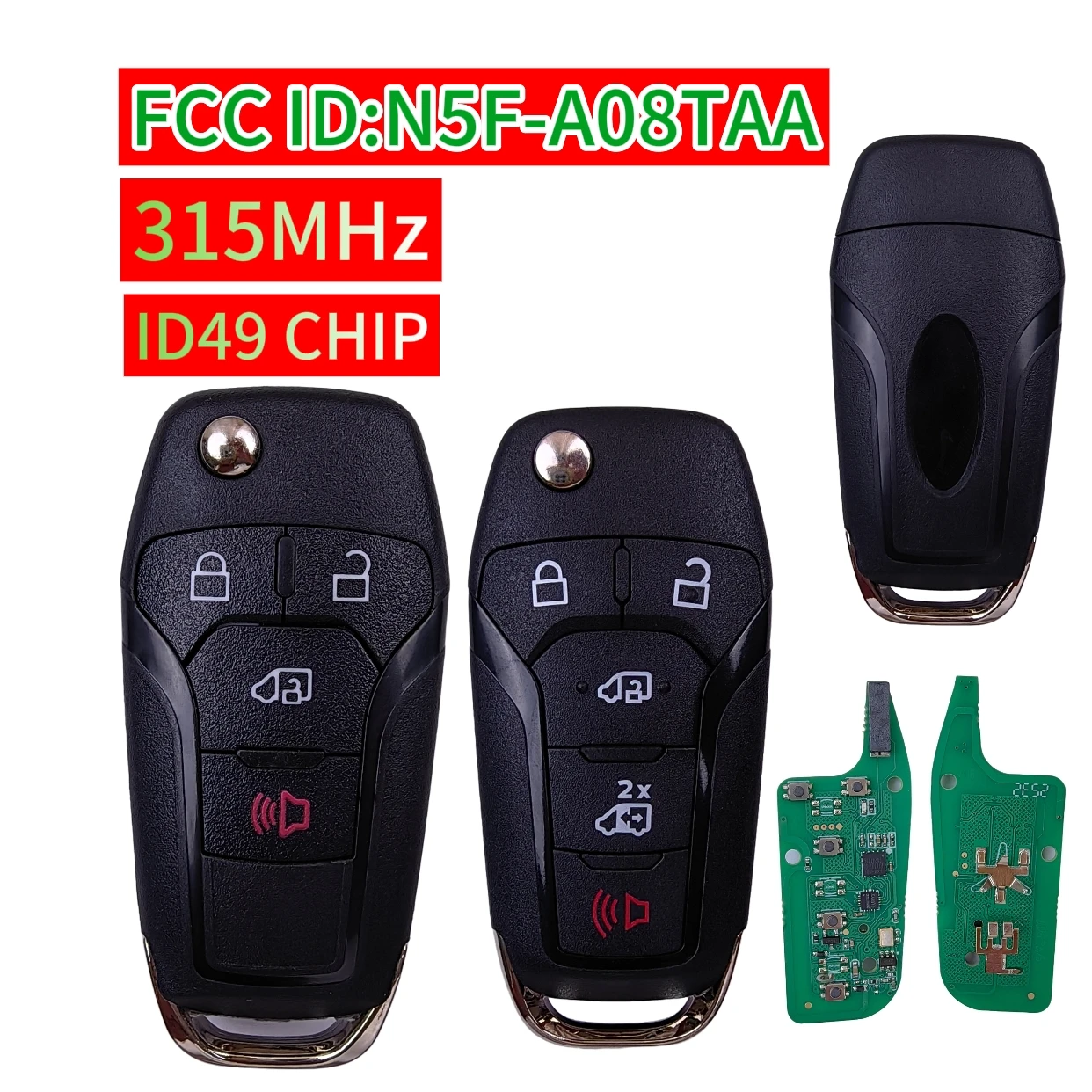 N5F-A08TAA Remote Key Fob For Ford Transit 2019 2020 Transit Connect 2020 2021 2022 2023 2024 164-R8236 164-R8281 164-R8255